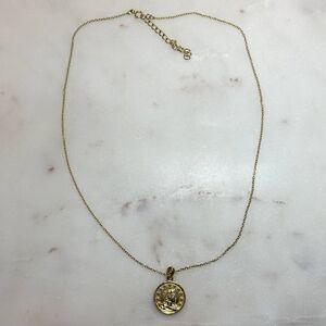 Roman Coin Style Necklace Gold over Sterling Silver